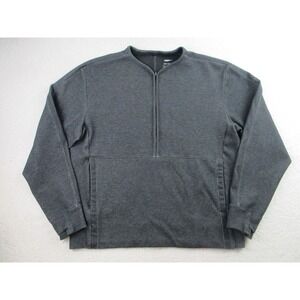 Nike Sweater Mens Medium Gray Yoga 1/2 Zip Long Sleeve Dri Fit Active Active M‎
